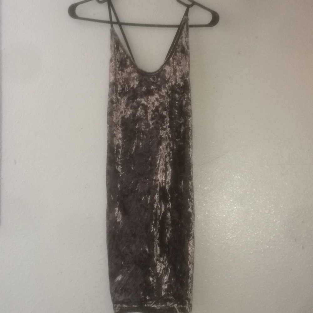 Soft silver-ish velvet dress